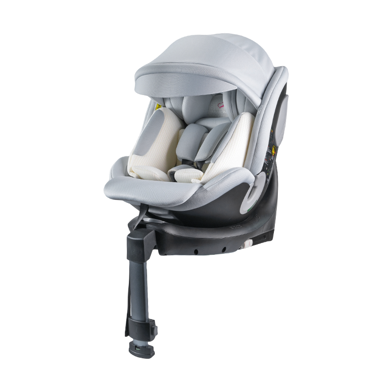 ISO FIX + ساق داعمة، دوران 360 درجة للخلف/للأمام، مقعد سيارة للأطفال مقاس 40-150 سم